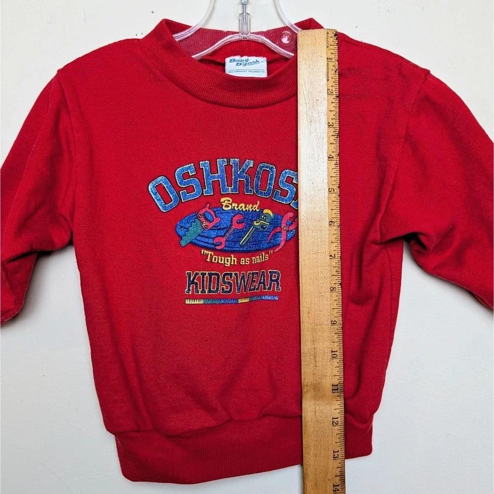 Vintage Osh Baby BGosh Tools Tough As Nails Kidswear 90s Crewneck Sweatshirt 24M
